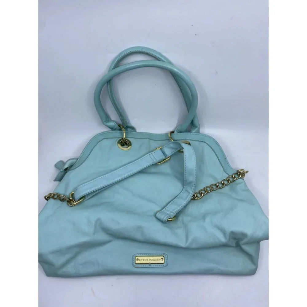 Steve Madden Aqua Blue Faux Leather Crossbody Bag